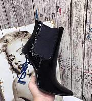 YSL Opyum Ankle Boots with Blue Heel - 1