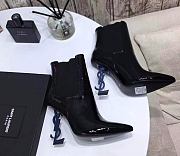 YSL Opyum Ankle Boots with Blue Heel - 5