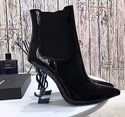 YSL Opyum Ankle Boots with Blue Heel - 2