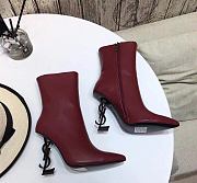 YSL Opyum Ankle Boots Rouge - 5