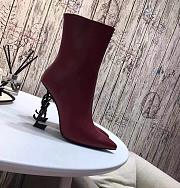 YSL Opyum Ankle Boots Rouge - 2