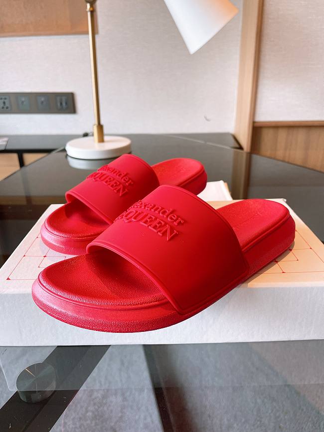 Alexander McQueen Pool Slide Red - 1