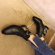 Burberry House Check and Leather Ankle Boots Black - 3