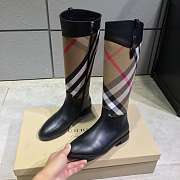 Burberry Strap Detail House Check and Rubber Rain Boots - 5