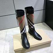 Burberry Strap Detail House Check and Rubber Rain Boots - 3