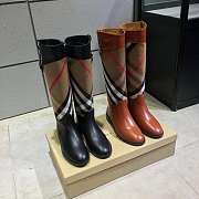 Burberry Strap Detail House Check and Rubber Rain Boots - 2