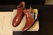 Burberry House Check and Leather Ankle Boots - 1