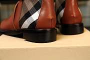 Burberry House Check and Leather Ankle Boots - 4