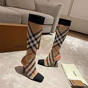 Burberry Strap Detail House Check and Rubber Rain Boots beige - 1