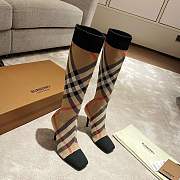 Burberry Strap Detail House Check and Rubber Rain Boots beige - 6