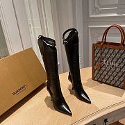 Burberry House Check and Leather Boots Black - 3