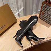 Burberry House Check and Leather Boots Black - 2