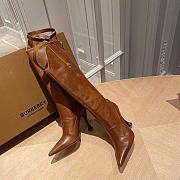 Burberry House Check and Leather Boots Brown - 6