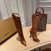 Burberry House Check and Leather Boots Brown - 2