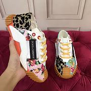 Dolce & Gabbana Mixed-materials NS1 slip-on sneakers flowers and tiger print - 5