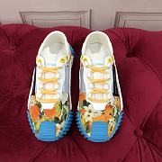 Dolce & Gabbana Mixed-materials NS1 slip-on sneakers flowers blue - 4