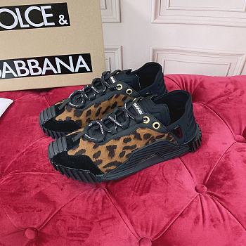 Dolce & Gabbana Mixed-materials NS1 slip-on sneakers tiger print brown