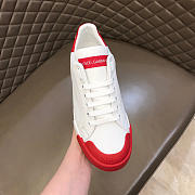 Dolce & Gabbana Portofino sneakers in nappa leather and rubber toe-cap red - 5