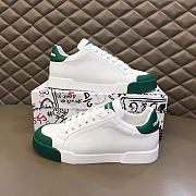 Dolce & Gabbana Portofino sneakers in nappa leather and rubber toe-cap green - 4