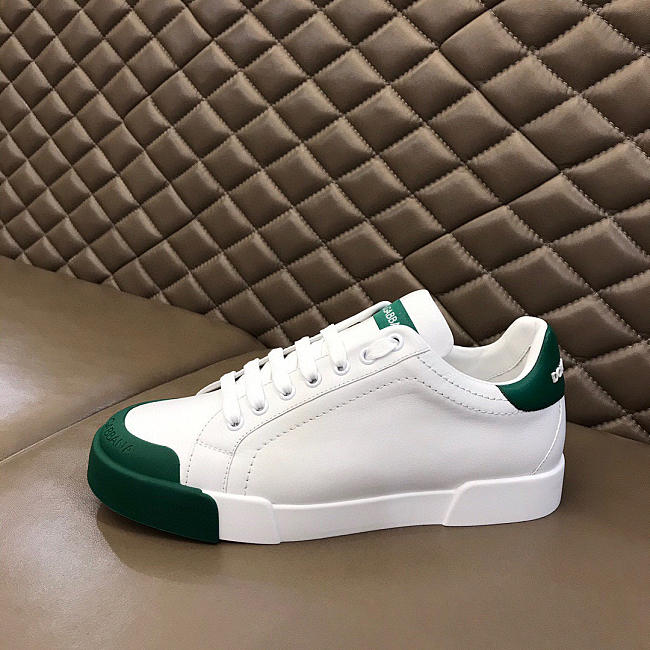 Dolce & Gabbana Portofino sneakers in nappa leather and rubber toe-cap green - 1