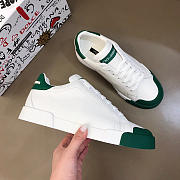 Dolce & Gabbana Portofino sneakers in nappa leather and rubber toe-cap green - 3