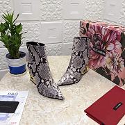 Dolce & Gabbana ankle boots with DG Pop heel snake print grey - 2