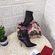 Dolce & Gabbana ankle boots with DG Pop heel black - 3