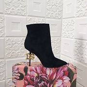 Dolce & Gabbana ankle boots with DG Pop heels black - 5