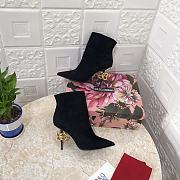 Dolce & Gabbana ankle boots with DG Pop heels black - 4