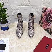 Dolce & Gabbana ankle boots with DG Pop heels snake print grey - 3