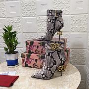 Dolce & Gabbana ankle boots with DG Pop heels snake print grey - 2