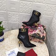 Dolce & Gabbana ankle boots with DG Pop heels and logo black  - 2