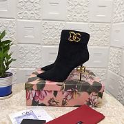 Dolce & Gabbana ankle boots with DG Pop heel and logo black - 1