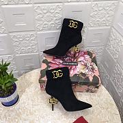 Dolce & Gabbana ankle boots with DG Pop heel and logo black - 4