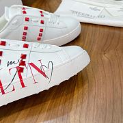 Valentino Garavani Open Sneaker VLTN logo print White Red 