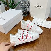 Valentino Garavani Open Sneaker VLTN logo print White Red 