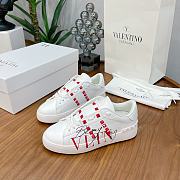 Valentino Garavani Open Sneaker VLTN logo print White Red 