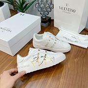 Valentino Garavani Open Sneaker VLTN logo print White Gold 