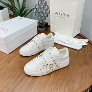 Valentino Garavani Open Sneaker VLTN logo print White Gold 