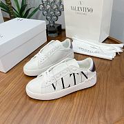 Valentino Garavani Open Sneaker VLTN logo print White Silver - 5