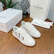 Valentino Garavani Open Sneaker VLTN logo print White Silver - 2