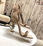 Saint Laurent Opyum Heeled Sandals Beige - 1