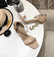 Saint Laurent Opyum Heeled Sandals Beige - 5