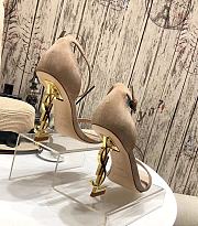 Saint Laurent Opyum Heeled Sandals Beige - 4