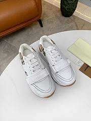 Burberry Leather and Vintage Check Cotton Sneakers White - 2