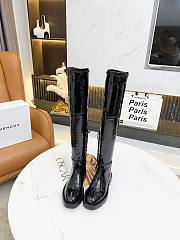 Givenchy Squared Patent Thigh Boots Black - 5