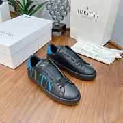 Valentino Garavani Open Sneaker with VLTN logo print black blue - 5