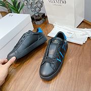 Valentino Garavani Open Sneaker with VLTN logo print black blue - 2