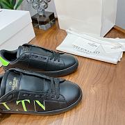 Valentino Garavani Open Sneaker with VLTN logo print black green - 5