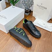 Valentino Garavani Open Sneaker with VLTN logo print black green - 4